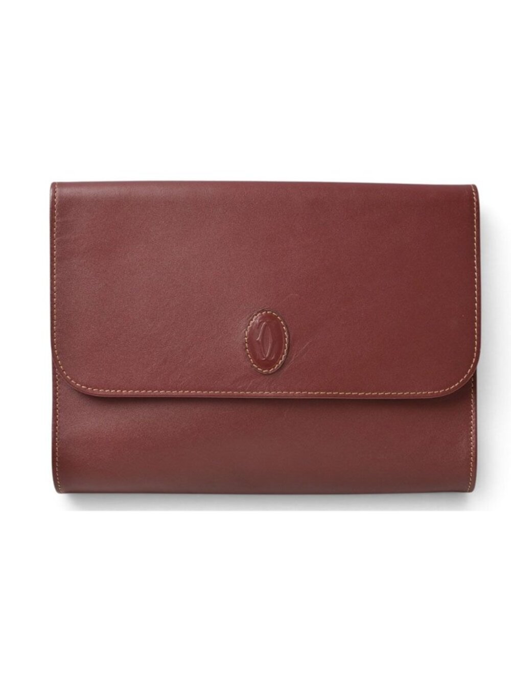 Cartier Clutch Must de Cartier Vintage Leather Bordeaux